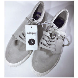 Cat & Jack “Wesley” Grey Suede Casual Sneakers